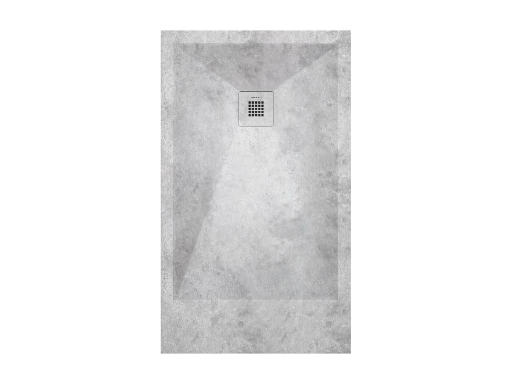 Decohaute 3D smooth concrete shower tray with coloured grid - 210x80 cm JMQQ12710