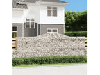 8-piece arched gabion baskets, 400x30x140/160 cm, galvanized iron, HOUP51057