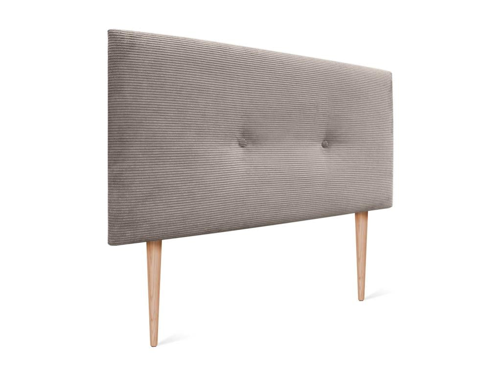 Chezlova Plain Corduroy Headboard with Buttons 135x115 with Bed Legs 120/135/140 - Brown FPIZ15843