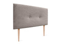 Chezlova Plain Corduroy Headboard with Buttons 135x115 with Bed Legs 120/135/140 - Brown FPIZ15843