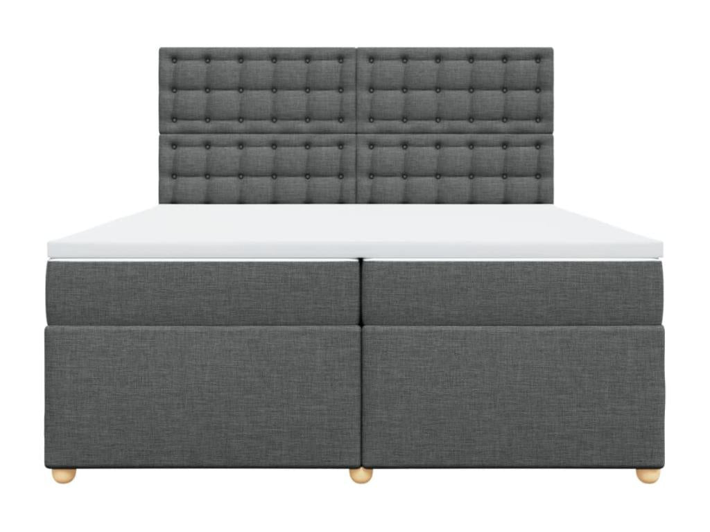 Decohaute bed base with mattress, dark grey, 200x200cm, fabric XYCW28598