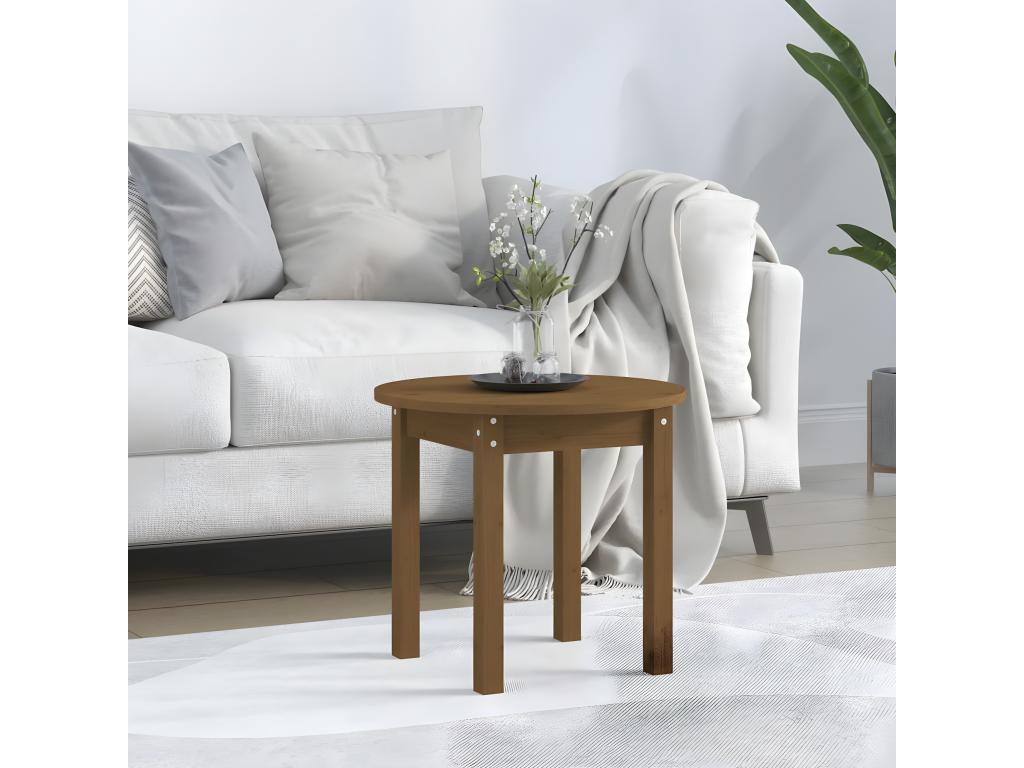 Coffee table, honey brown, 45x40 cm, solid pine wood, VIRQ57905