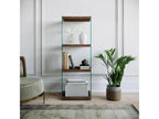 Decohaute Bookshelf, Desk Shelf, Mobile Book Holder, 40x35x120 cm, Walnut, SJKL09177