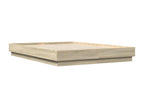 Bed frame with LED lighting, without mattress, oak finish, Decohaute, 120x200 cm, UUHF17984