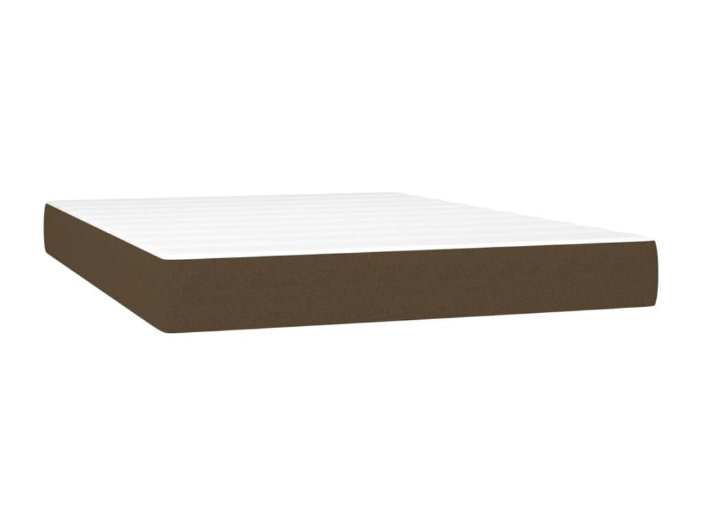 Decohaute bed base with mattress and LED, dark brown, 140x200 cm, OZUF03320