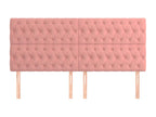 4-Piece Headboard Set, Pink, 90x7x78/88 cm, Velvet, TTMD81965
