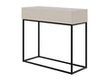 Console table with drawer - standing - 90 cm - greige - with black legs - Decohaute XYWL28251