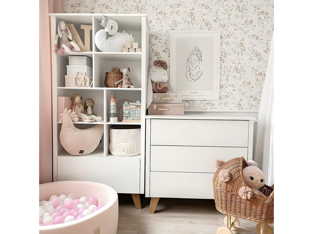 Decohaute White 3-Drawer Chest WJKT36544