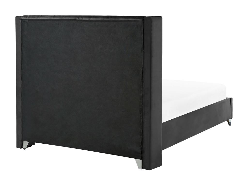 Decohaute velvet upholstered bed - Black - 180x200 KIAQ95355
