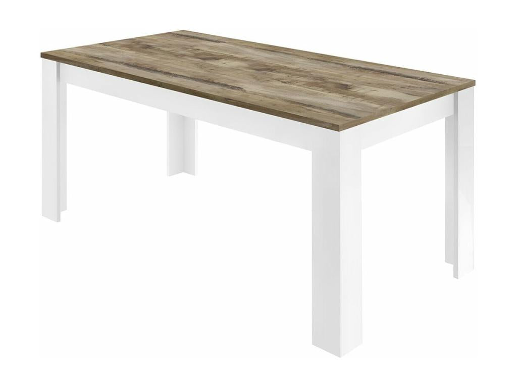 Decohaute - Dining Table 180cm Glossy White Lacquered Wood-Effect Top Decohaute JUKI21684