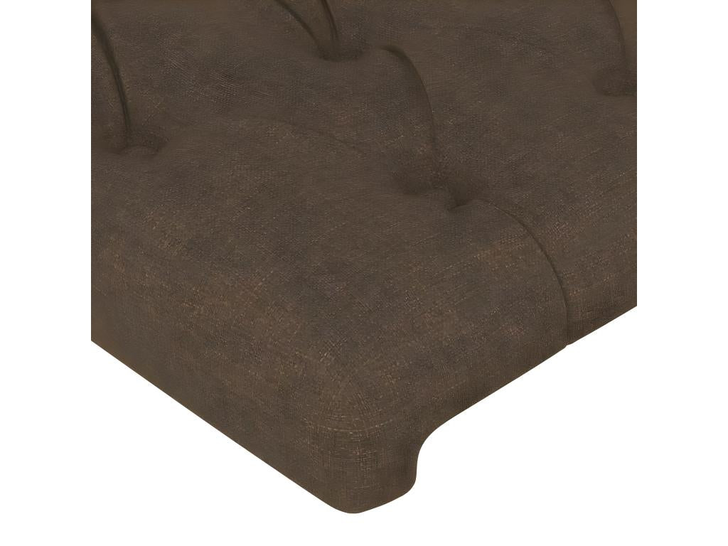 Headboard with wings, dark brown, 163x23x78/88 cm, fabric BVTN06675
