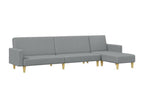 2-piece light grey fabric sofa set RZVM54293