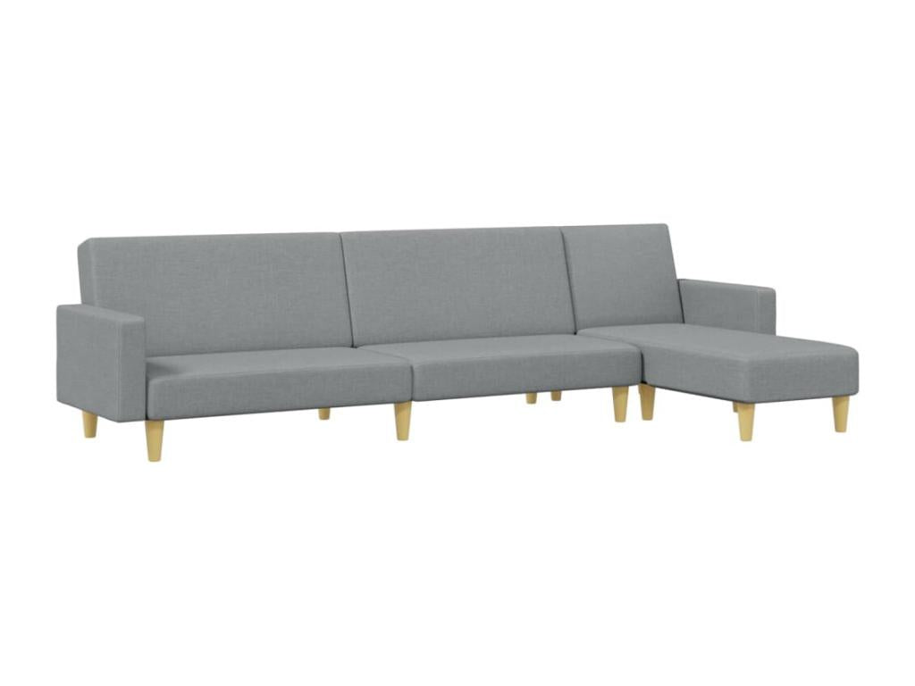 2-piece light grey fabric sofa set RZVM54293