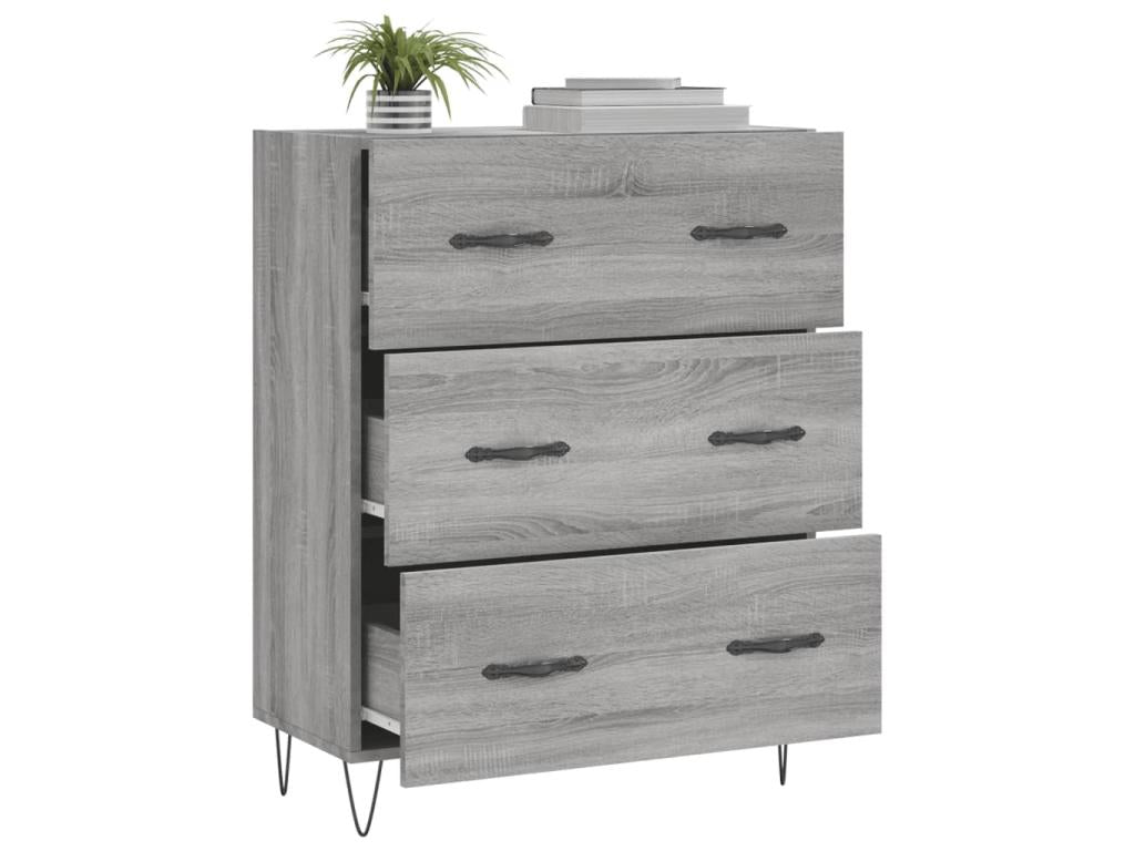 Decohaute grey sideboard 69.5x34x90 cm engineered wood KOEQ99383