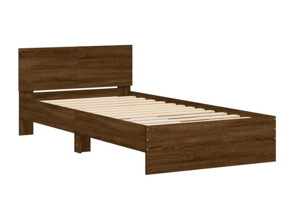 Bed frame without mattress with headboard 100x200 cm RFDW41835