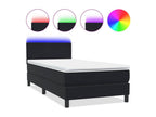 Decohaute bed base with black 80x220 cm velvet mattress CLWS09409