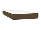 Upholstered bed base with mattress, dark brown, 200x200 cm, DAGR04891