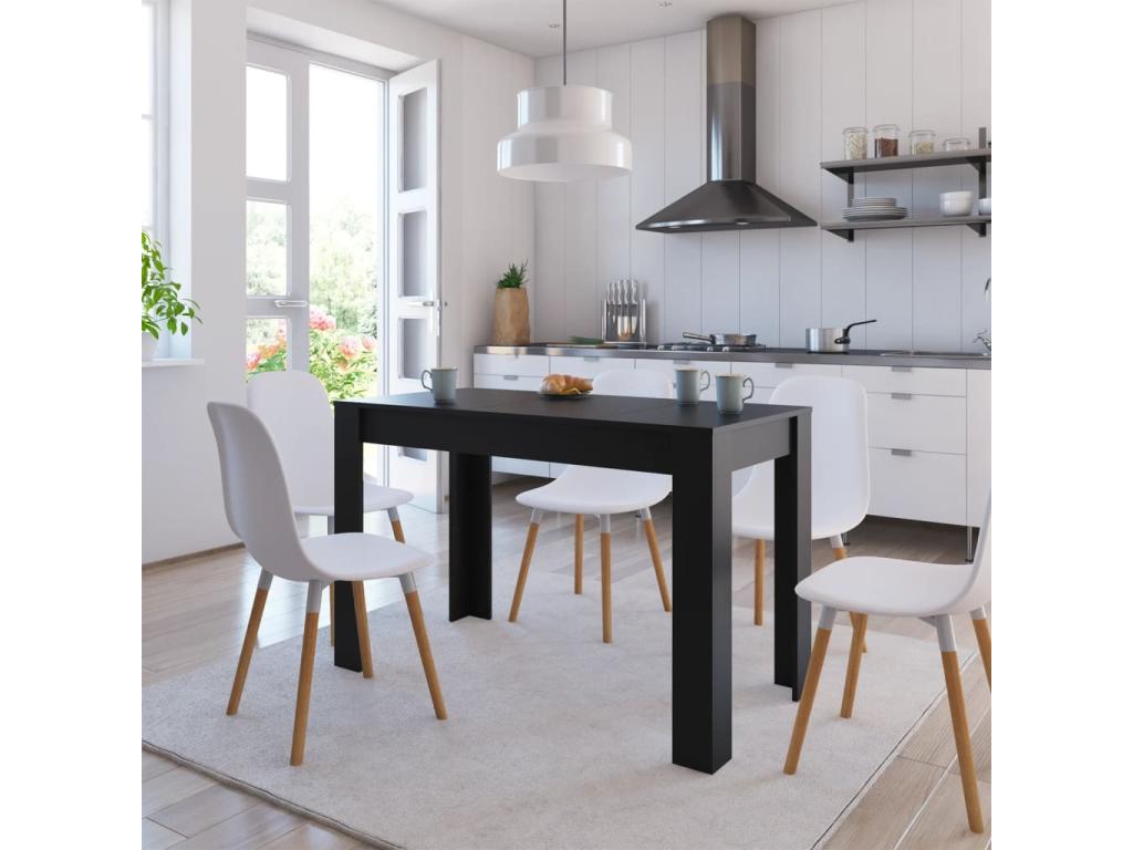 Dining table, black, 120x60x76 cm, engineered wood, RCSY35062