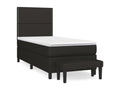 Decohaute bed base with black mattress 90x190 cm fabric CPBG26650