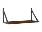 2pcs Brown Oak Wall Shelves 60x25x25.5cm Engineered Wood BYCG32632