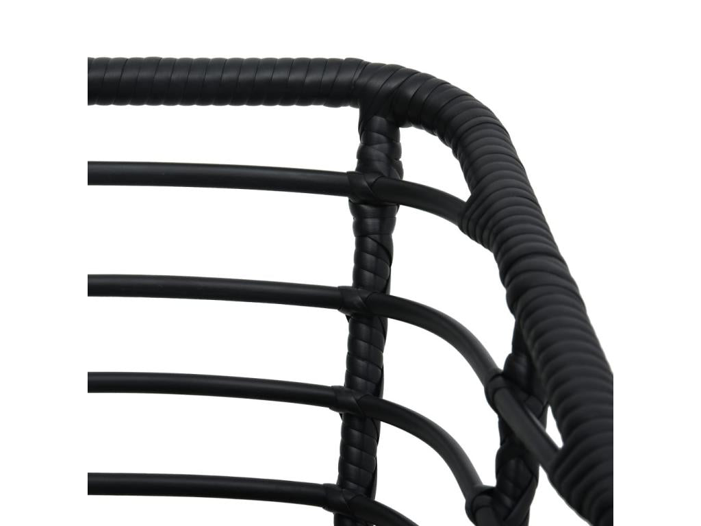 Decohaute 3-piece set of braided resin, black, BXHX72067