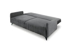 Decohaute 3DL304 3-seater convertible sofa in fabric, 210x99cm, Grey Velvet GGHZ96085