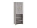 Decohaute tall sideboard, grey, 69.5x34x180 cm, engineered wood, FTOJ81580