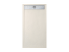 70x195 cm shower tray with side grate, Decohaute Slim Beige Ral 9001, made of synthetic resin and marble powder, with drain OVPQ71822