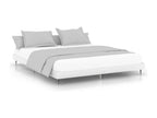 White bed frame 200x200 engineered wood YPNQ19891
