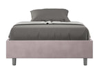 Double bed frame with upholstered slatted base 140x210 microfiber Decohaute BWQU75997