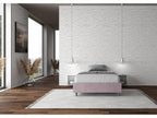 Double bed frame with upholstered slatted base 140x210 microfiber Decohaute BWQU75997
