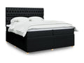 Decohaute bed base with black mattress 200x200 cm fabric TNIE40151