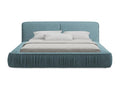 Upholstered bed with storage 218x238 - Chenille - denim - Decohaute XMSV87248