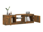 TV stand with LED high-decoration, smoked oak, 120x30x35.5 cm, SALI42270