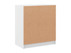 Side cabinet with white glass doors 68x37x75.5 cm ELNJ56331