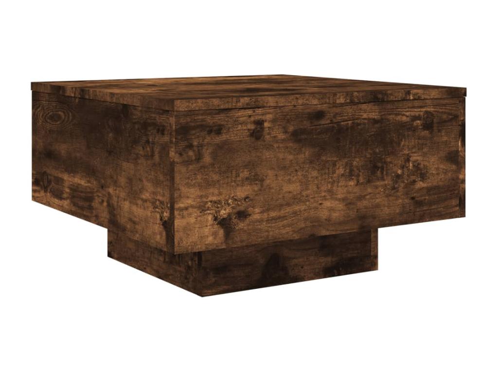 Smoked oak coffee table 55x55x31 cm engineered wood WDCE64749