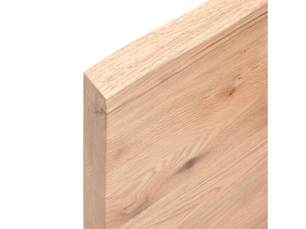 Light brown wall shelf, solid treated oak wood, IJBK27326