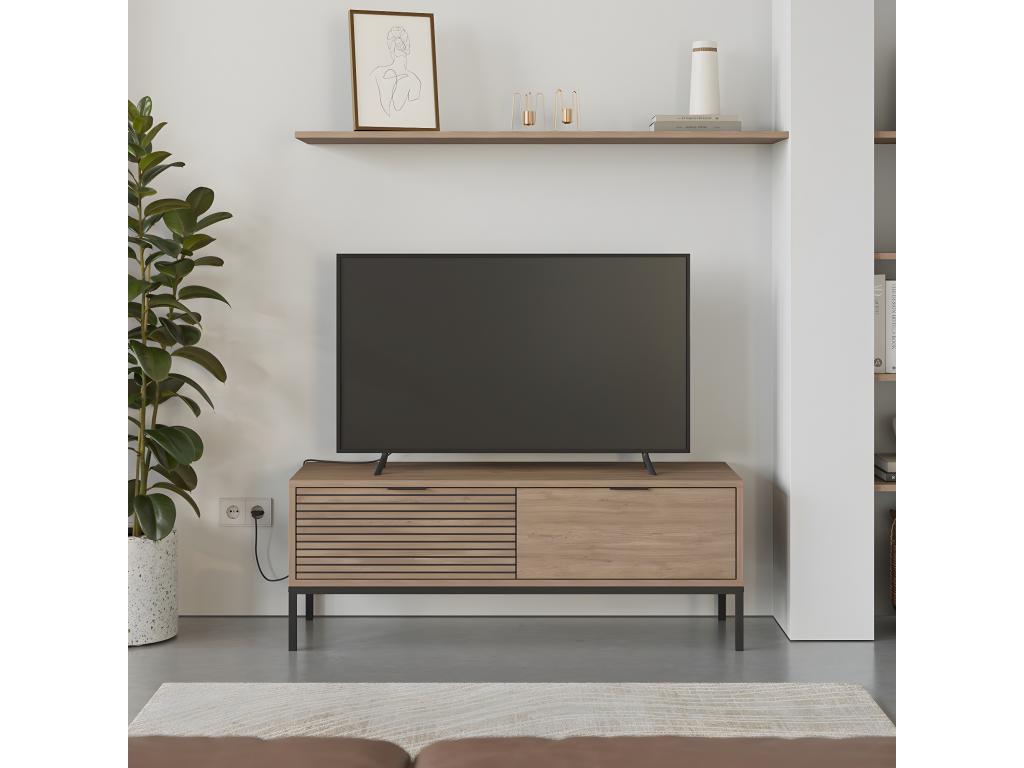 Decohaute TV stand with 2 drawers and metal legs - W120 cm JUOV27722