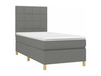 Chezlova bed base and mattress with LED lighting, Dark Grey, 90x200 cm, ZHJV05048