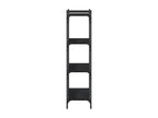 4-tier black bookcase 80x30x120 cm engineered wood HEIQ38662