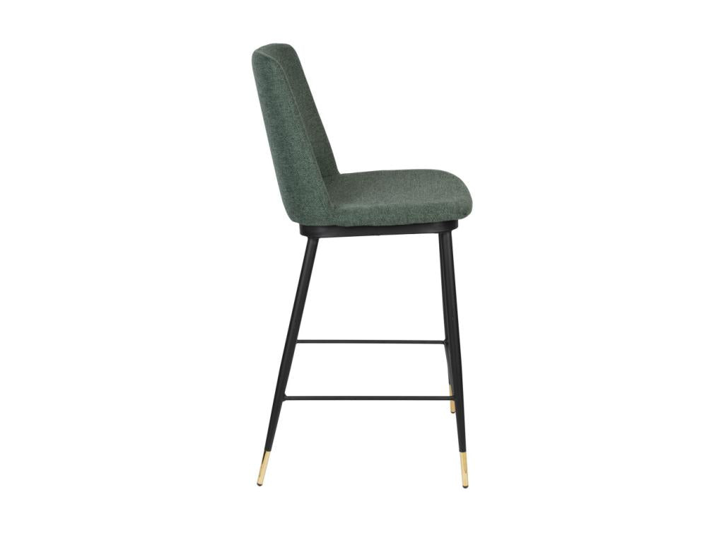 Decohaute - Set of 2 fabric and metal bar stools, 65cm high - Green ROTS11530
