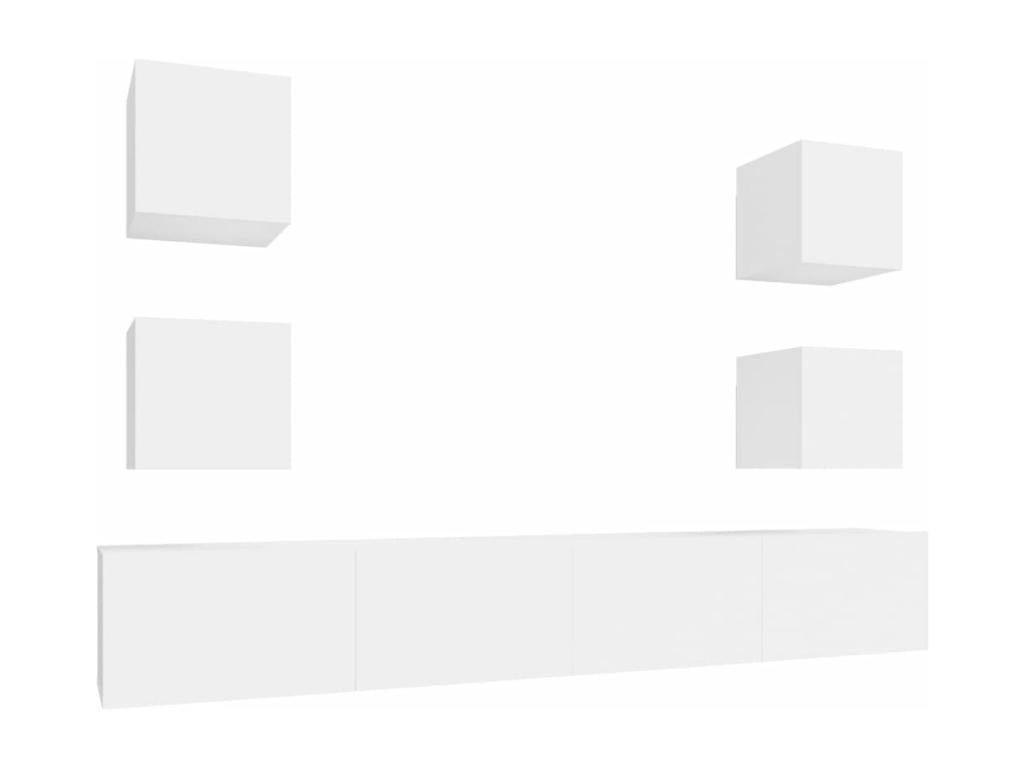 White wooden wardrobe furniture set 100x30x30 cm 02 0025018 AQOF25082