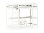 Bunk bed without mattress, white, 90x190 cm, solid pine wood, FFGM69725