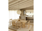 Brown fir wood dining table 180x75cm - Chezlova KXBB92565