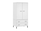 Wardrobe with metal legs, white, 90x55x172.5 cm, wood, Chezlova OBLE36463