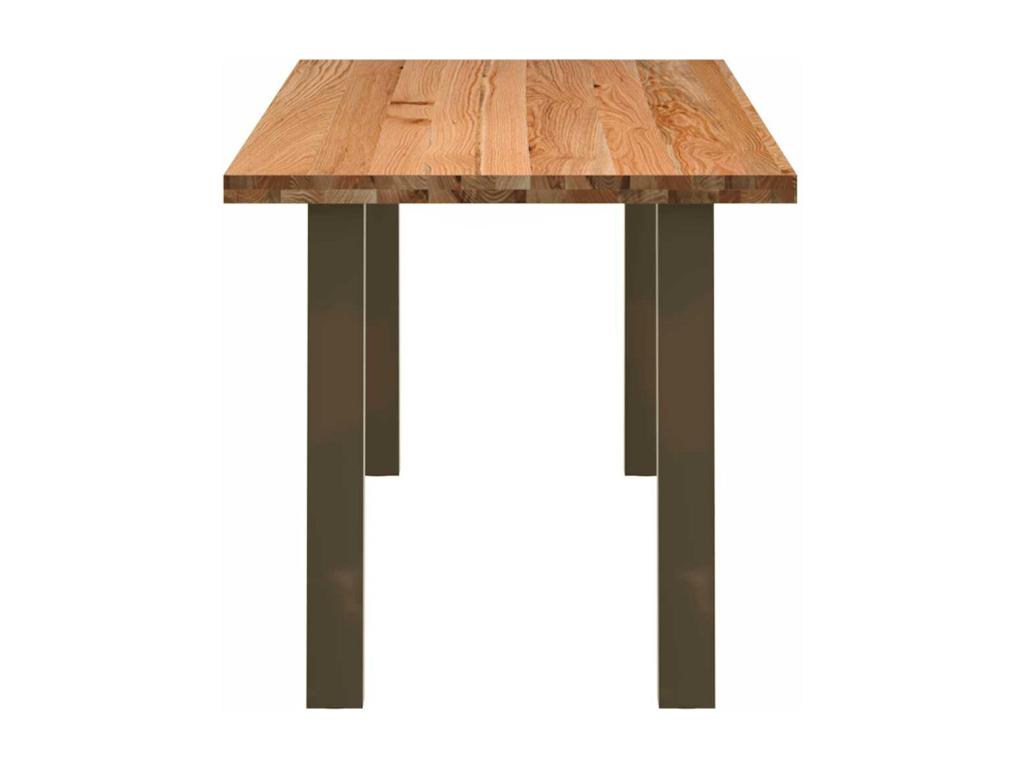 Light brown rectangular solid oak dining table IEFI04838