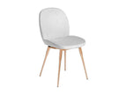 Chezlova chair in grey fabric with rose gold steel legs - Set of 2 - Color Chezlova 52 BLJH20356