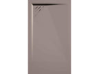 Sand-colored shower tray with smooth finish, Decohaute colored grate - 90x80 cm FECQ19187