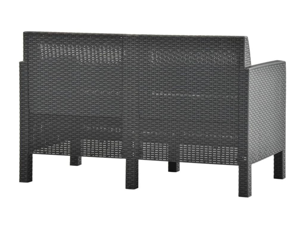 2-piece garden furniture set with PP cushions, Anthracite, 3 NEGT35301