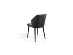 Quartet of Gray Fabric/Faux Leather Chairs - Decohaute VXAZ16106